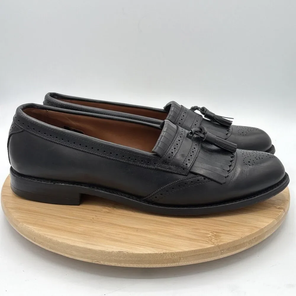 Allen Edmonds Bridgeton Black Tassel Loafers Dress Shoes Men Size 11 D Slip On